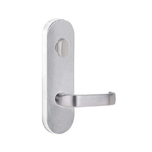 Lockwood Door Handle Round End Plate With Turn & 74 Lever Satin Chrome 2804/74SC