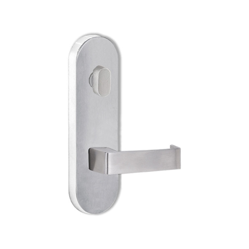 Lockwood Door Handle Round End Plate With Turn & 90 Lever Satin Chrome 2804/90SC