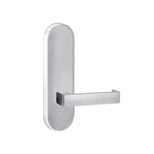 Lockwood Door Handle Round End Plate With 111 Lever Satin Chrome 2805/111SC