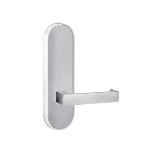 Lockwood Door Handle Round End Plate With 112 Lever Satin Chrome 2805/112SC