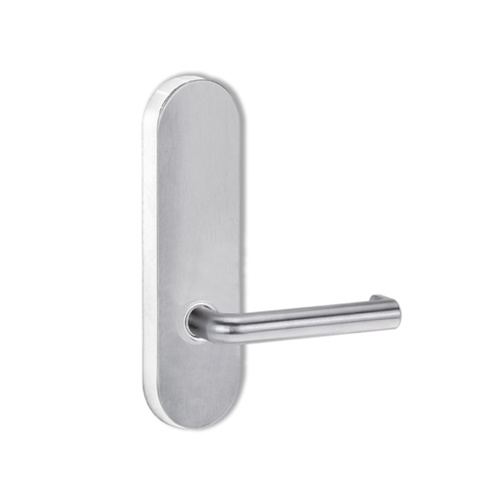 Lockwood Door Handle Round End Plate With 144 Lever Satin Chrome 2805/144SC
