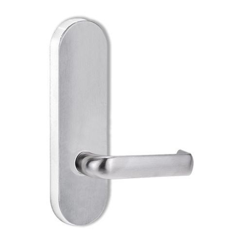 Lockwood 2805 Round End Plate With 77 Lever Satin Chrome 2805/77SC