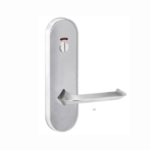 Lockwood Door Handle Round End Plate With Privacy Indicator Emergency Turn 116 Lever Satin Chrome