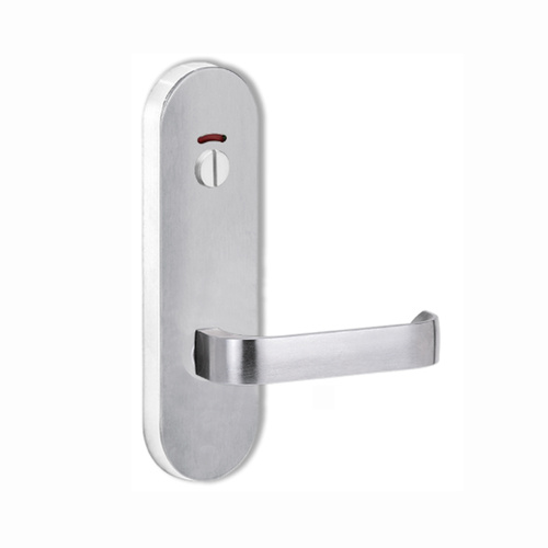 Lockwood Door Handle Round End Plate With Privacy Indicator Emergency Turn 131 Lever Satin Chrome