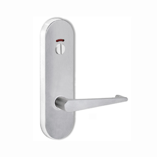 Lockwood Door Handle Round End Plate With Privacy Indicator Emergency Turn 133 Lever Satin Chrome