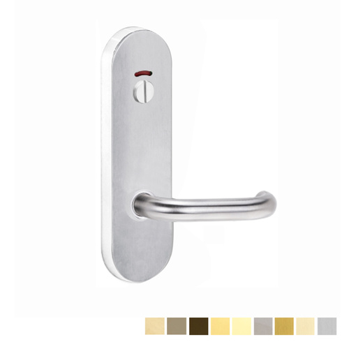 Lockwood Door Handle Round End Plate With Privacy Indicator Emergency Turn & 70 Lever