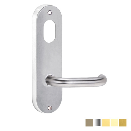 Lockwood 2901 Round End Plate with Cylinder Hole & 70 Lever - Available in Various Finishes