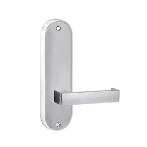 Lockwood Door Handle Round End Plate With 111 Lever Satin Chrome 2905/111SC