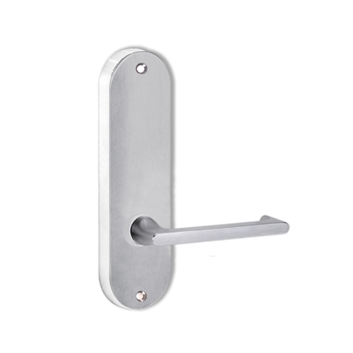 Lockwood Door Handle Round End Plate With 118 Lever Satin Chrome 2905/118SC