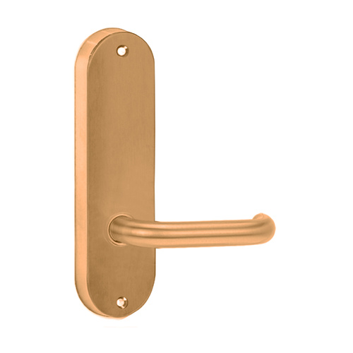 Lockwood Round End Plate with 70 Lever Architectural Bronze Unlacquered 2905/70AU