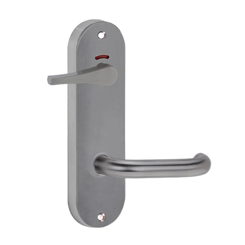 Lockwood 2941 Round End Plate Priv Ind Disabled Turn and 70 Lever LH Satin Chrome 2941/70LSC