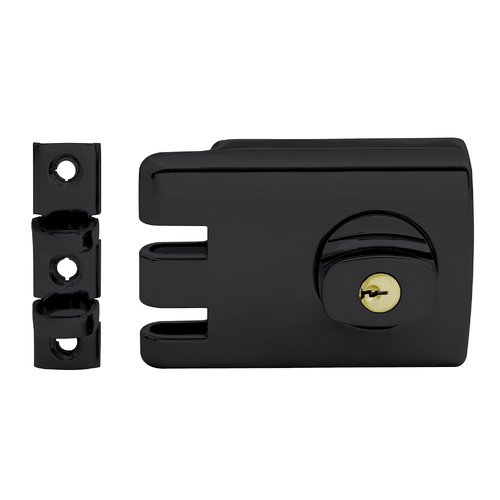 Lockwood Double Cylinder Deadlock 60mm Matt Black Display Pack 355-NMBKDP