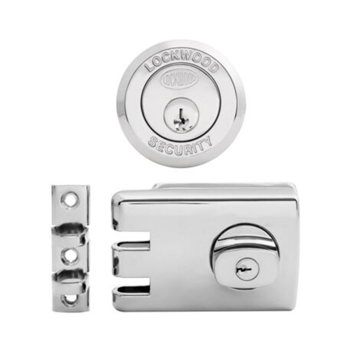 Lockwood 355 Double Cylinder Deadlock Satin Chrome Pearl 355NSP