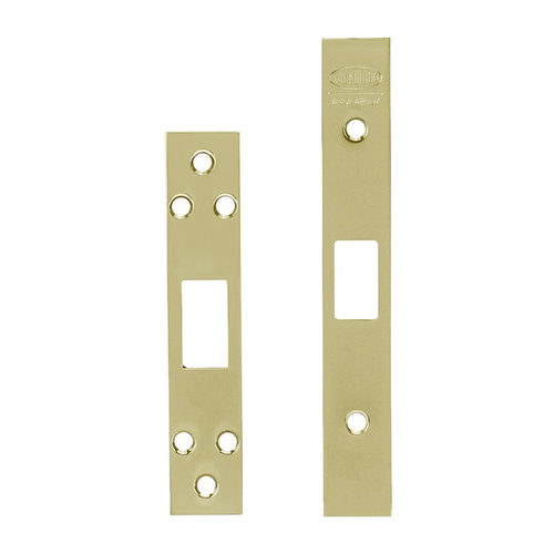 Lockwood 3571 Series Finish Kit Strike Face Plate and Screws Satin Brass 3571-SBKIT