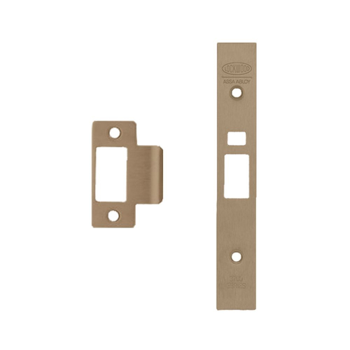 Lockwood 3772  Conversion Strike Face Plate & Screw Kit Polished Brass Unlacquered 3772-FINKITBU