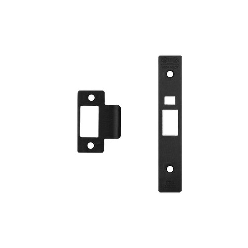 Lockwood 3772 Finish Conversion Strike, Face Plate & Screw Kit Matt Black 3772-FINKITMBK