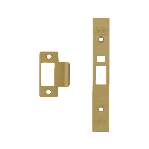 Lockwood 3772 Finish Conversion - Strike, Face Plate & Screw Kit Satin Brass 3772-FINKITSB
