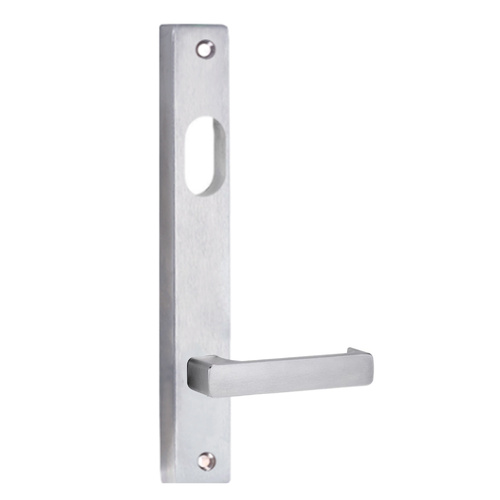 Lockwood 4701 Square End Plate With Cylinder Hole & 76 Lever Satin Chrome 4701/76SC