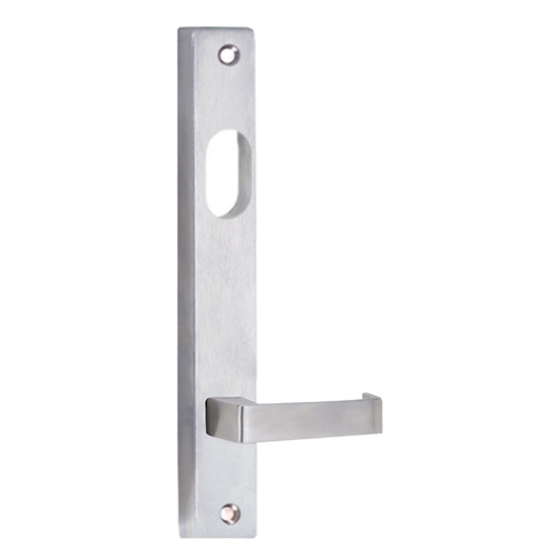 Lockwood 4701 Square End Plate With Cylinder Hole & 90 Lever Satin Chrome 4701/90SC