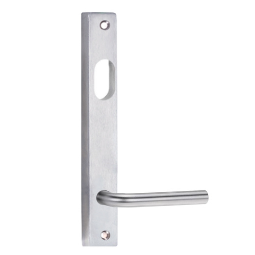 Lockwood 4701 Square End Plate With Cylinder Hole & 97 Lever Satin Chrome 4701/97SC