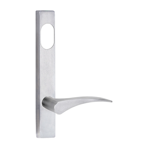Lockwood 4801 Square End Plate With Cylinder Hole and 153 Left Hand Lever Satin Chrome 4801/153LSC