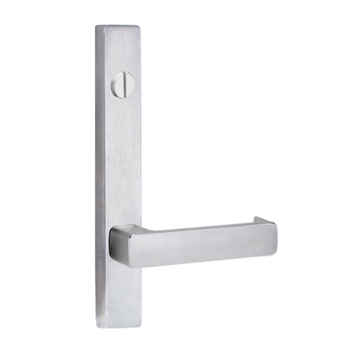 Lockwood Door Handle Square End Plate With Emergency Turn & 76 Lever Satin Chrome 4803/76SC
