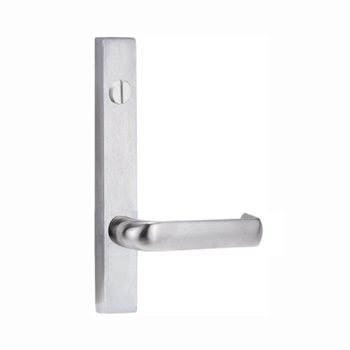 Lockwood Door Handle Square End Plate With Emergency Turn & 77 Lever Satin Chrome 4803/77SC