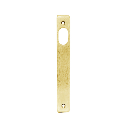 Lockwood 4900 Square End Plate with Cylinder Hole Polished Brass 4900PB