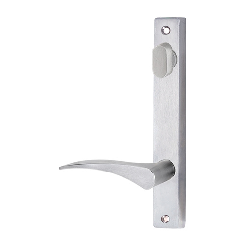 Lockwood 4904 Square End Plate With Turn and 153 Lever Right Hand Satin Chrome 4904/153RSC
