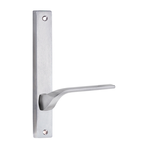 Lockwood 4905 Square End Plate With 122 Lever Left Hand Satin Chrome 4905/122LSC