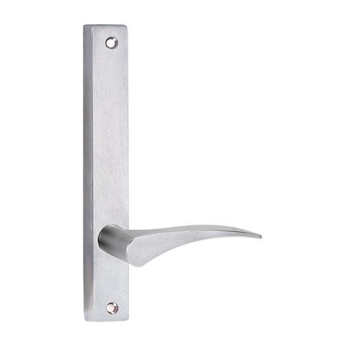 Lockwood 4905 Square End Plate With 153 Lever Left Hand Satin Chrome 4905/153LSC