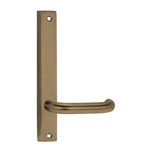 Lockwood Furniture Narrow Square End Plate Visible Fix with 70 Lever Aged Brass 4905/70AG
