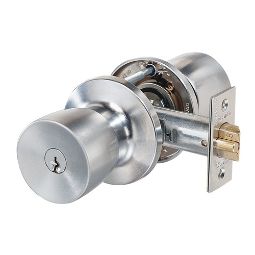 Lockwood 530 Series Entrance Escape Knob Set Satin Chrome Fire Rated Kd 529SC 