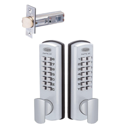 Lockwood Digital Lockset Double Keypad Satin Chrome 530DXSC/PADSX2