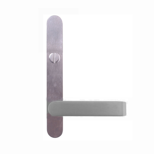 Lockwood Door Handle Round End Plate With Emergency Turn & 59 Lever Satin Chrome 5603/59SC