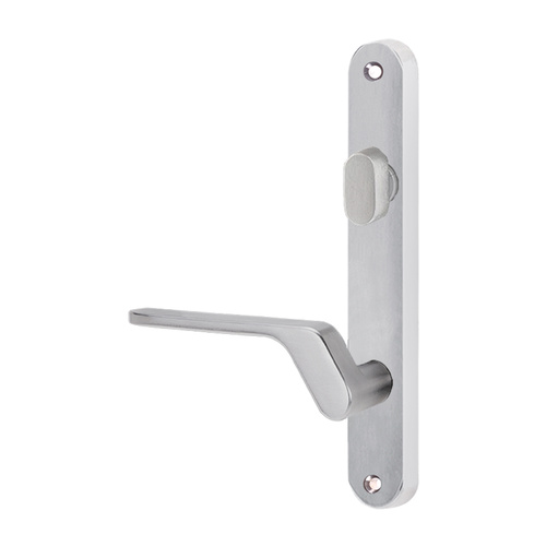 Lockwood 5704 Round End Plate With Turn and 41 Lever Right Hand Satin Chrome 5704/41RSC
