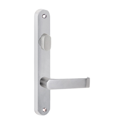 Lockwood 5704 Round End Plate With Turn and 59 Lever Satin Chrome 5704/59SC