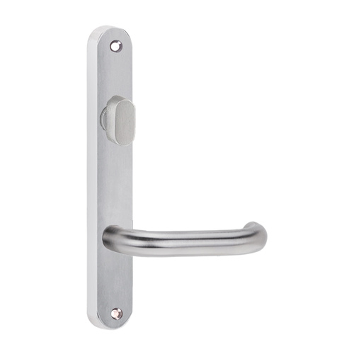 Lockwood 5704 Round End Plate With Turn and 70 Lever Satin Chrome 5704/70SC