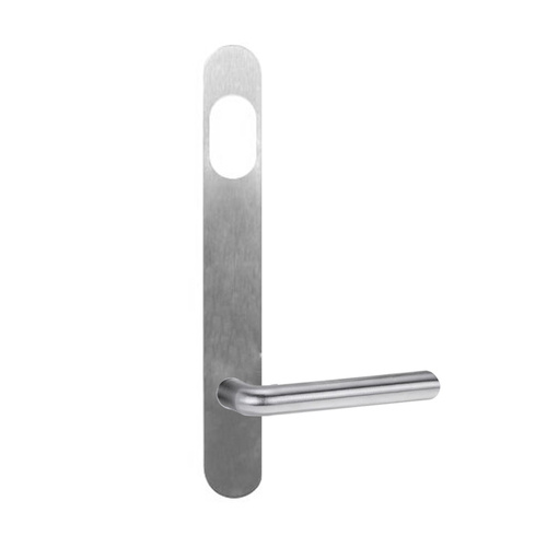 Lockwood 5801 Round End Plate With Cylinder Hole & 104 Lever Satin Chrome 5801/104SC
