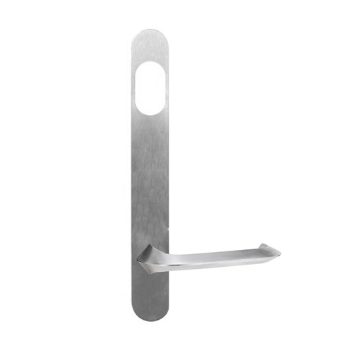 Lockwood 5801 Round End Plate With Cylinder Hole & 116 Lever Satin Chrome 5801/116SC