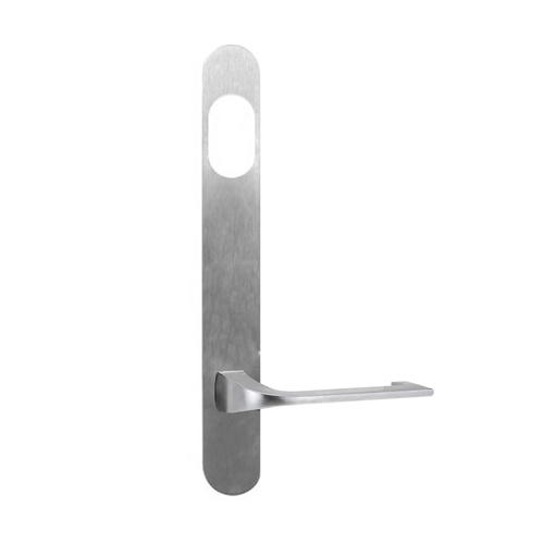 Lockwood 5801 Round End Plate With Cylinder Hole & 124 Lever Satin Chrome 5801/124SC