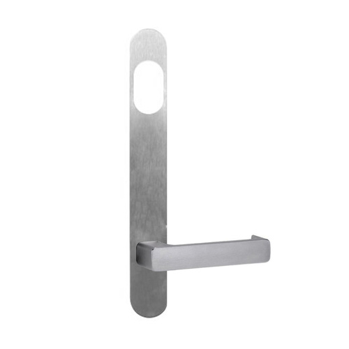 Lockwood 5801 Round End Plate With Cylinder Hole & 76 Lever Satin Chrome 5801/76SC