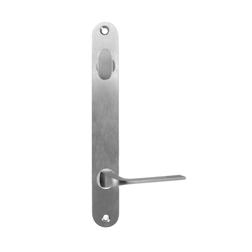 Lockwood 5904 Round End Plate with Turn and 123 Lever Satin Chrome 5904/123SC