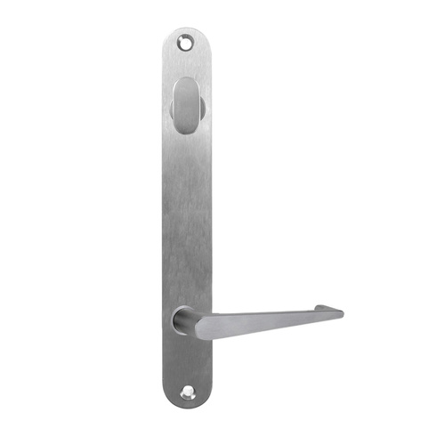 Lockwood 5904 Round End Plate with Turn and 133 Lever Satin Chrome 5904/133SC
