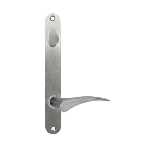 Lockwood 5904 Round End Plate With Turn & 153 Left Hand Lever Satin Chrome 5904/153LSC