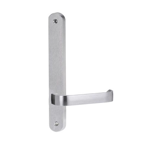 Lockwood 5905 Round End Plate with 131 Lever Satin Chrome 5905/131SC