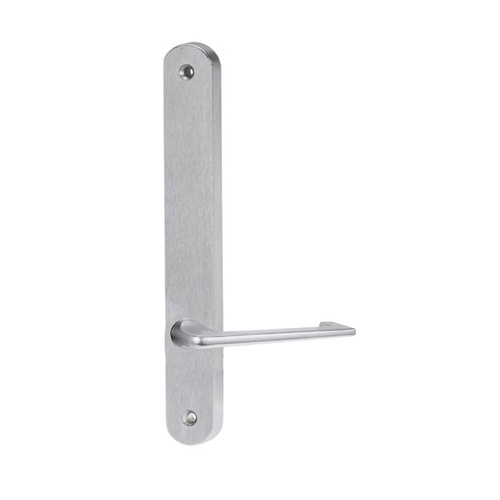 Lockwood 5905 Round End Plate with 132 Lever Satin Chrome 5905/132SC