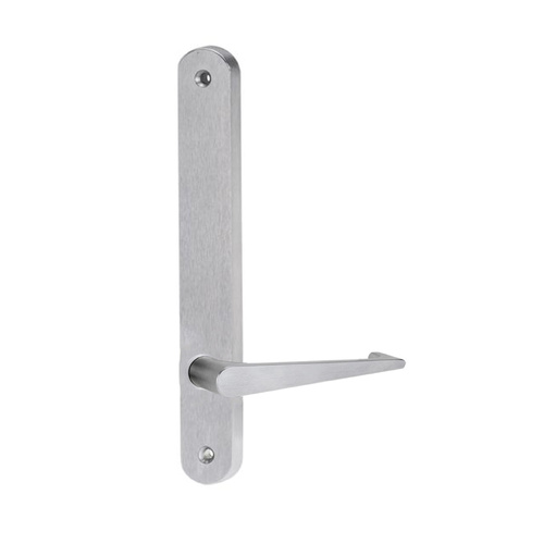 Lockwood 5905 Round End Plate with 133 Lever Satin Chrome 5905/133SC