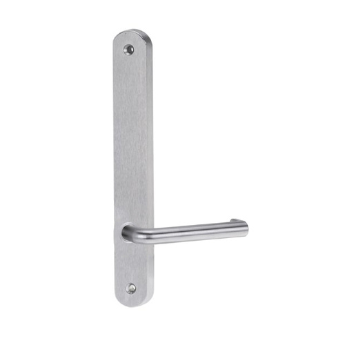 Lockwood 5905 Round End Plate with 144 Lever Satin Chrome 5905/144SC