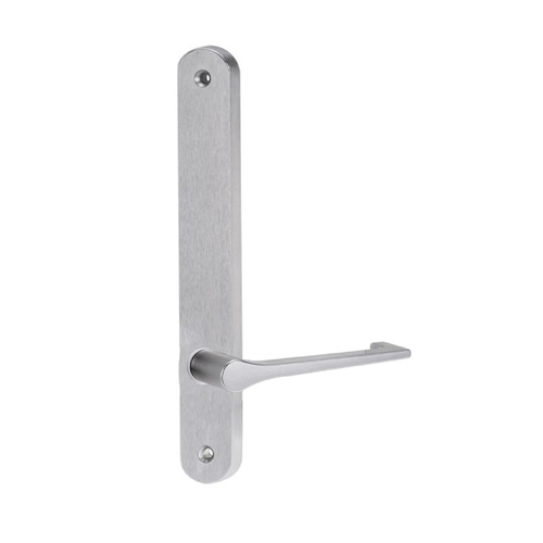 Lockwood 5905 Round End Plate with 145 Lever Satin Chrome 5905/145SC